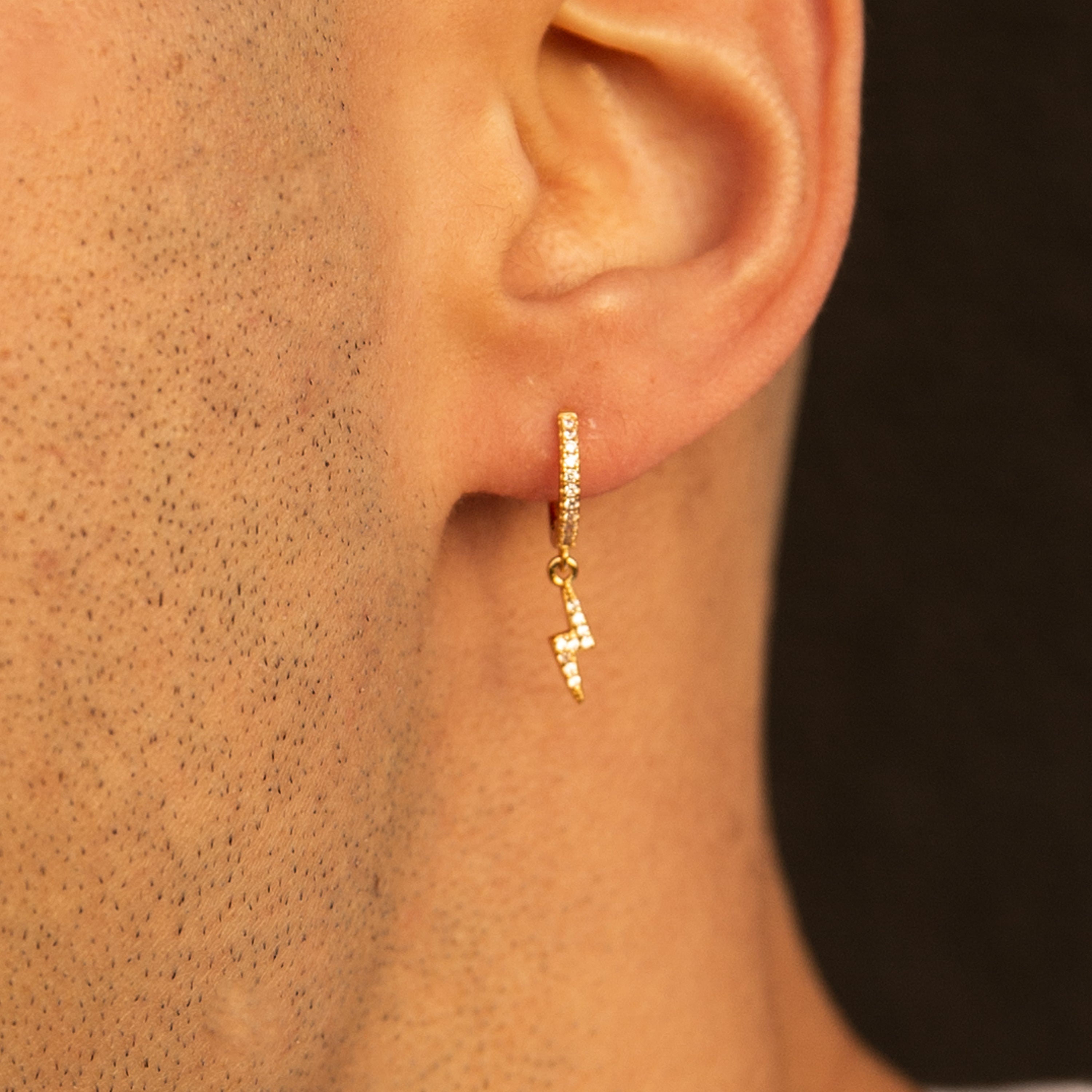 CZ Lightning Bolt Earrings