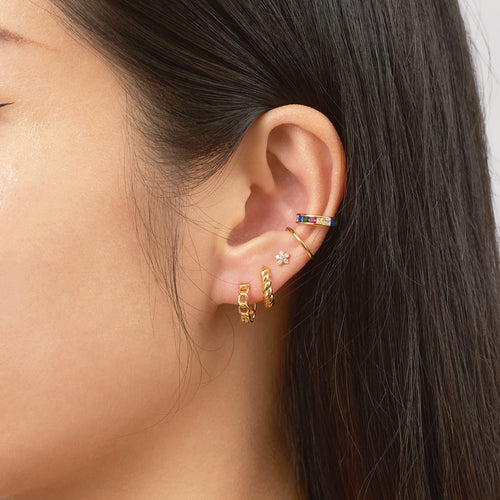 Circular Chain Hoop Earrings