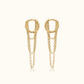 Chain Tassel Huggie Earrings