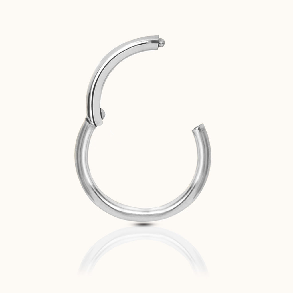 Classic Clicker 12mm Titanium Hinged Nap Hoop Earring