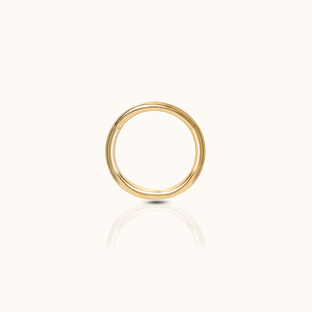 Classic Clicker 6mm Titanium PVD Plating Hinged Hoop Earring