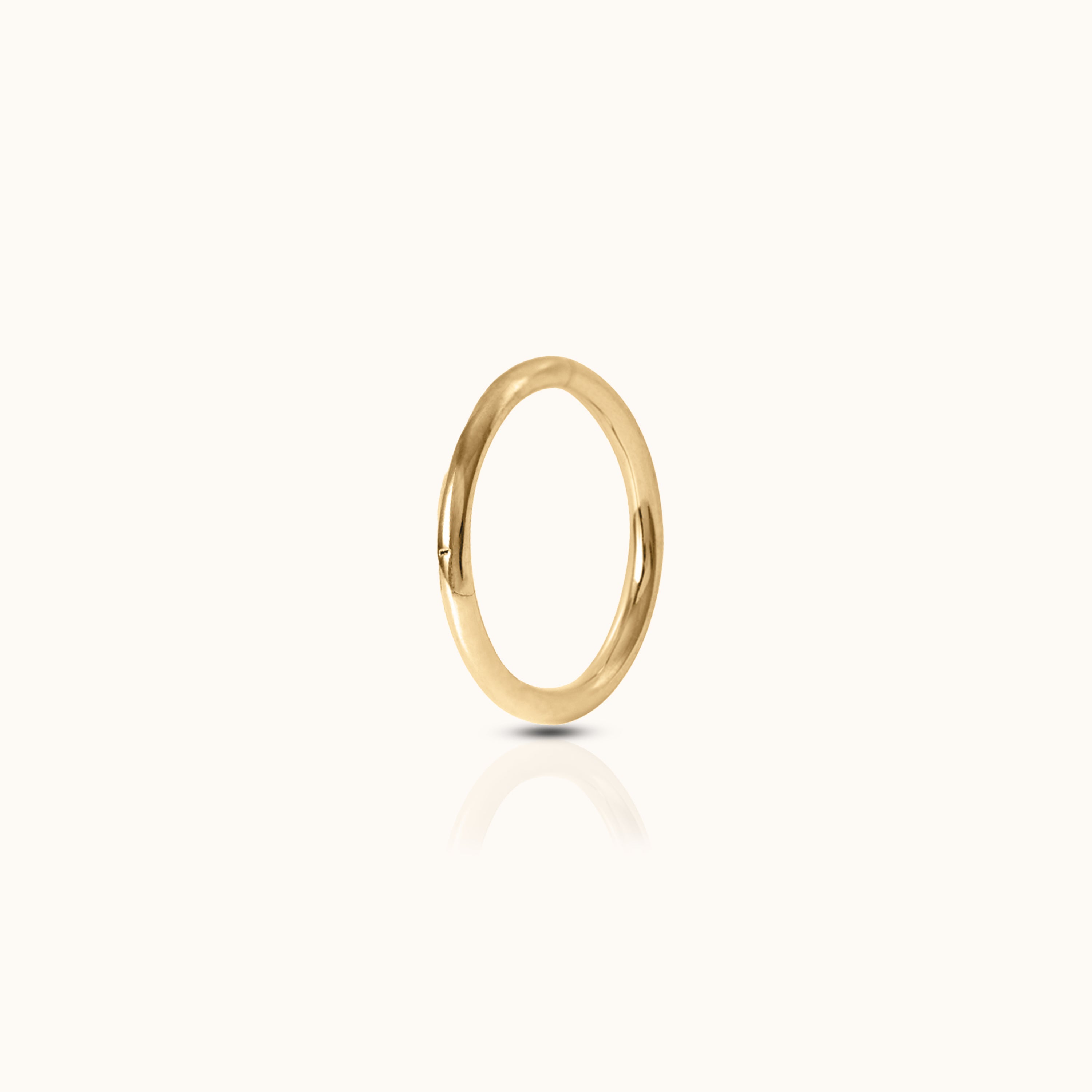 Classic Clicker 6mm Titanium PVD Plating Hinged Hoop Earring