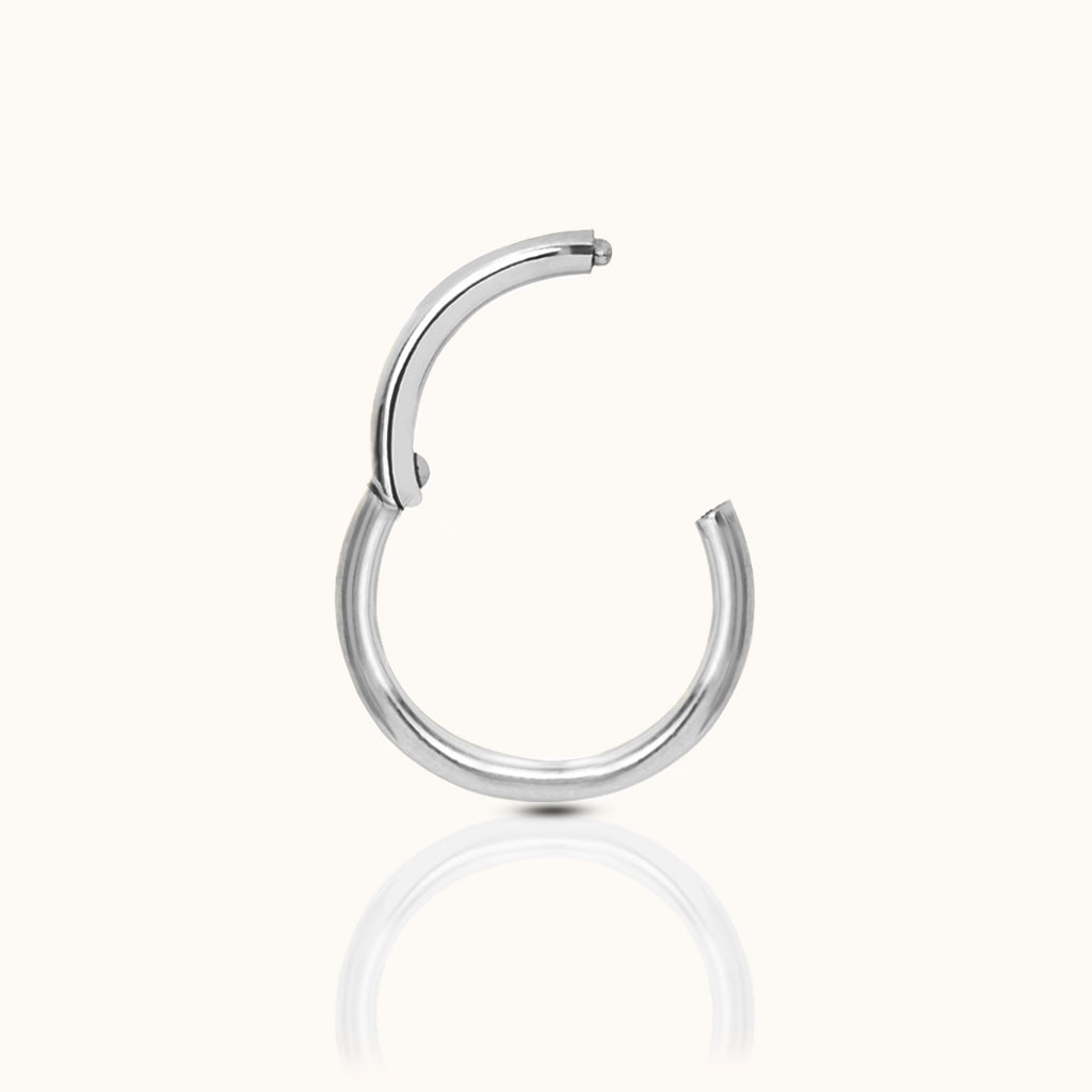 Classic Clicker 8mm Titanium Hinged Hoop Earring