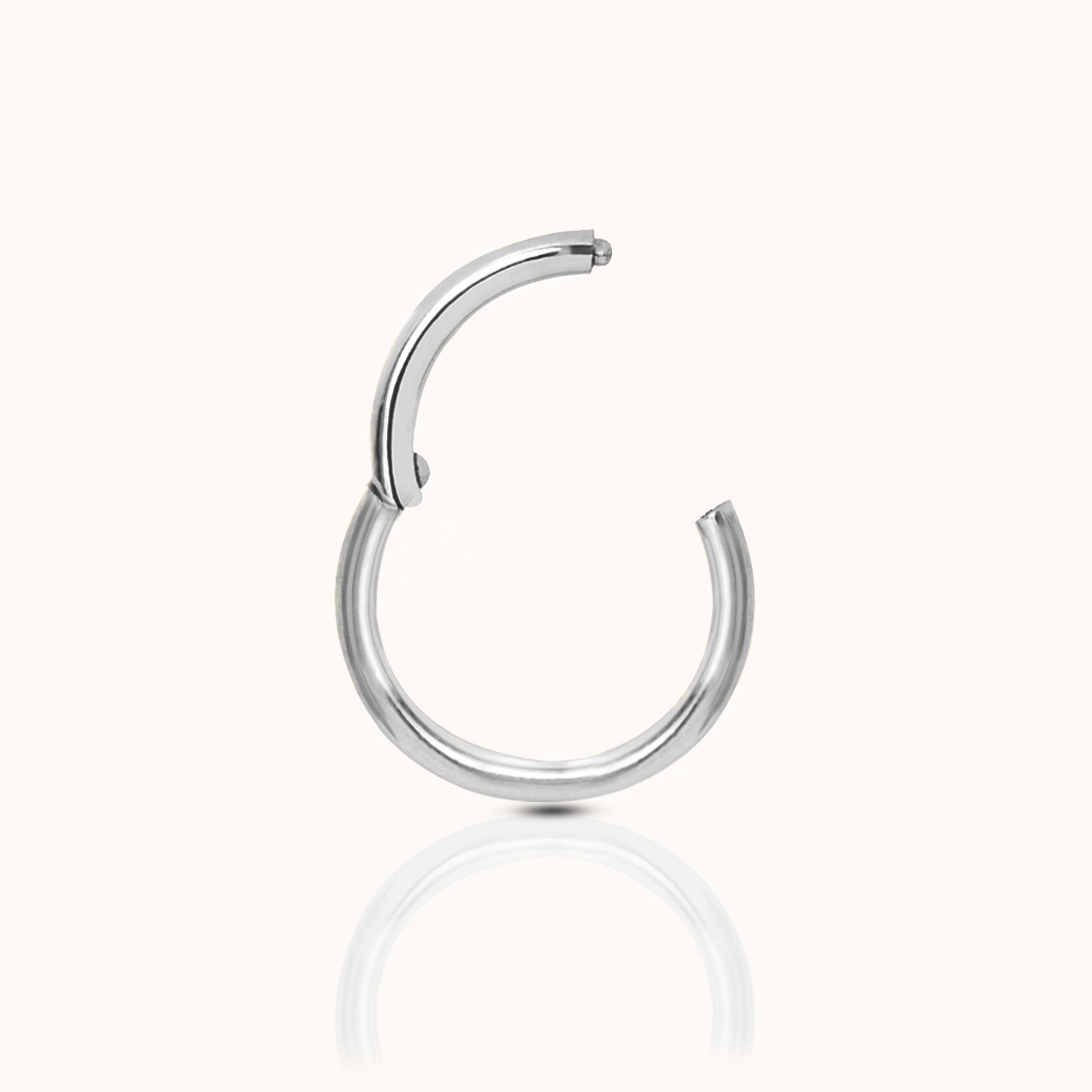 Classic Clicker 8mm Titanium Hinged Hoop Earring