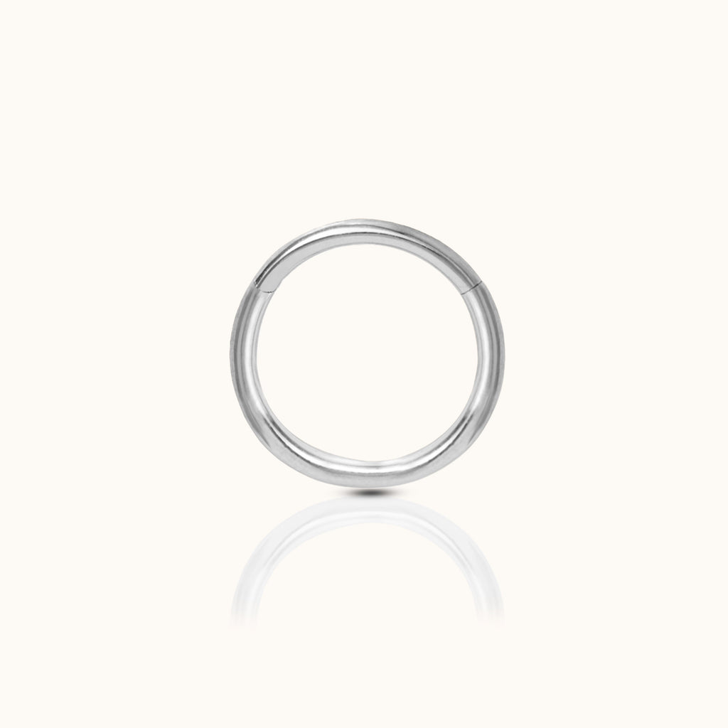 Classic Clicker 8mm Titanium Hinged Hoop Earring