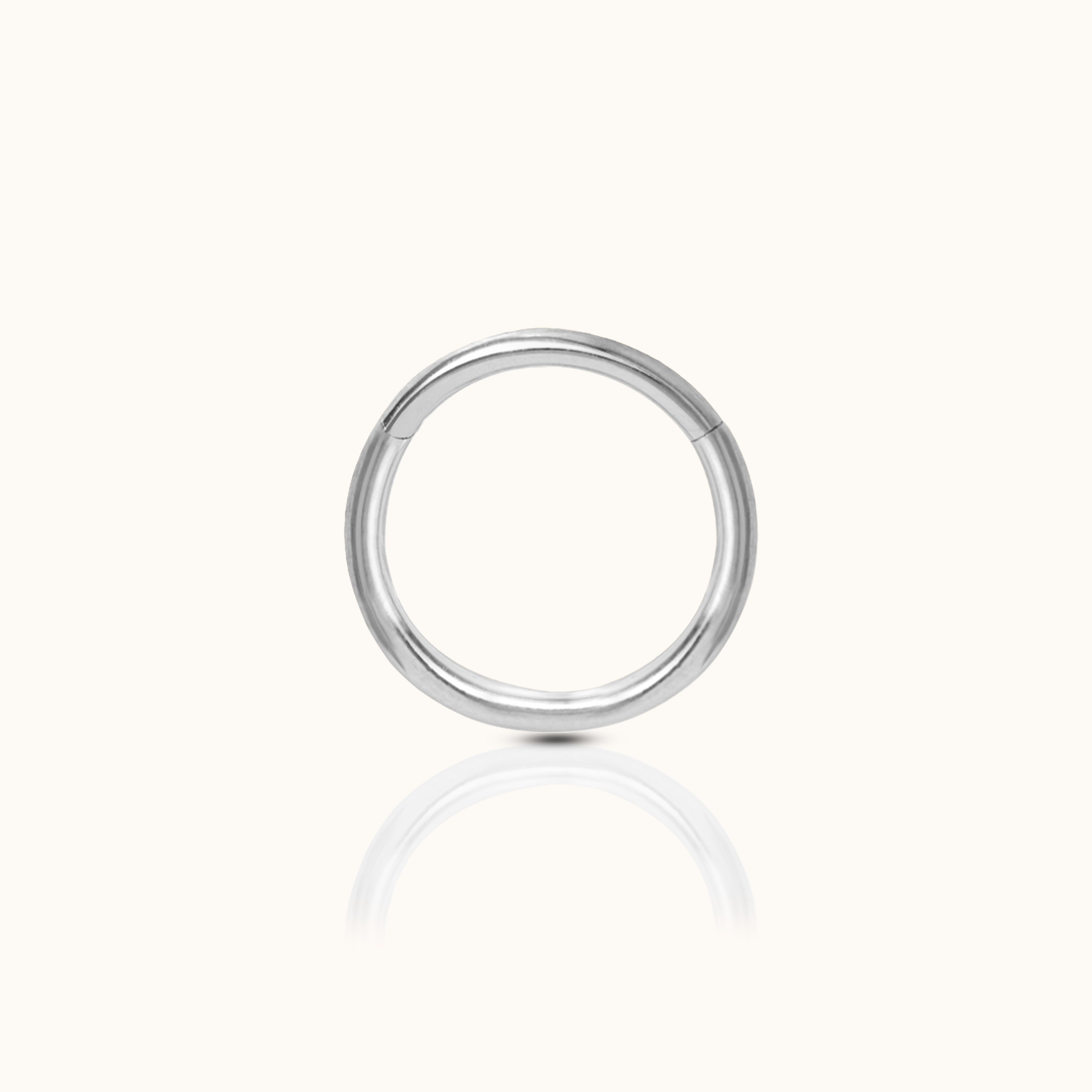 Classic Clicker 8mm Titanium Hinged Hoop Earring