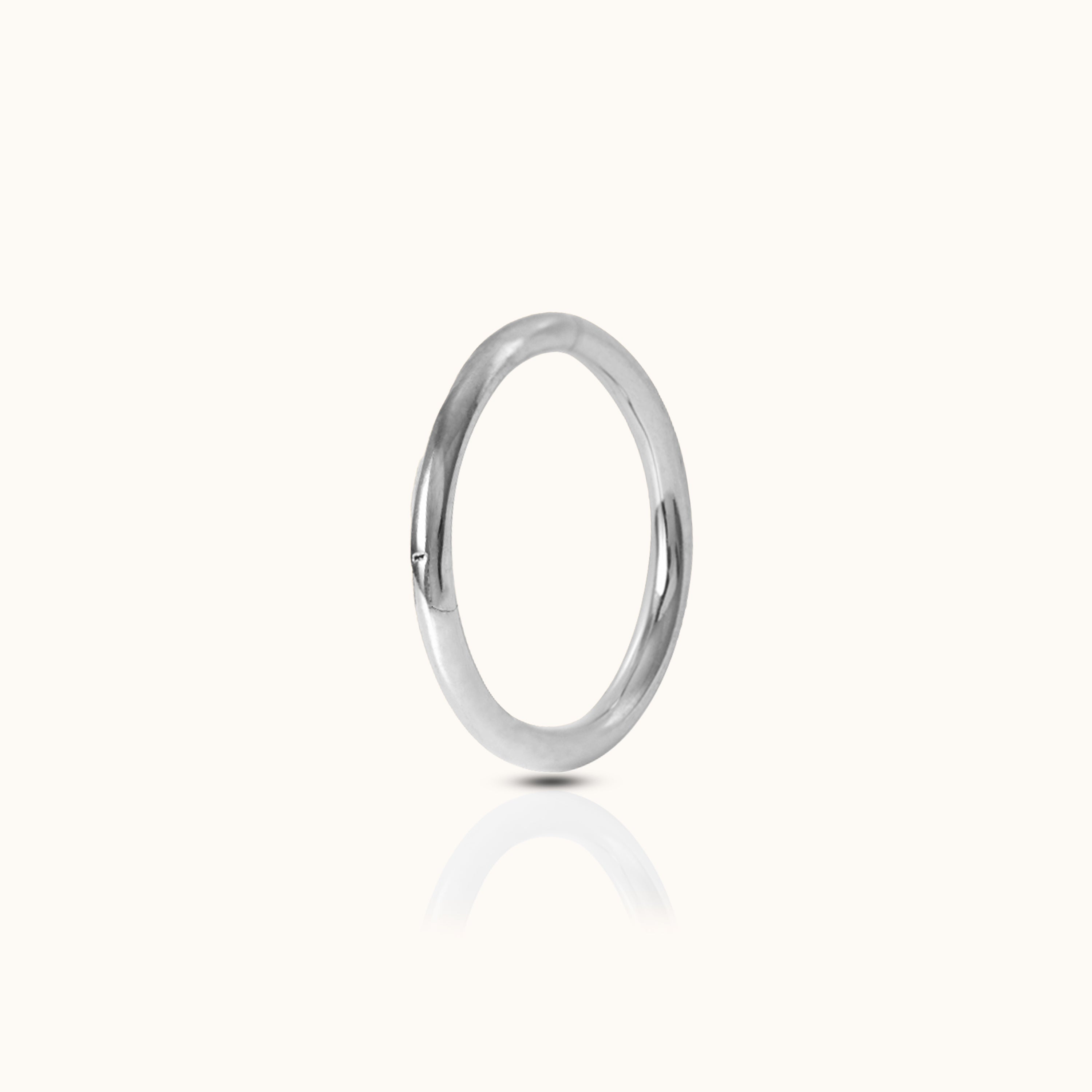 Classic Clicker 8mm Titanium Hinged Hoop Earring