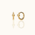 Dainty Ring Ball Hoop Earrings