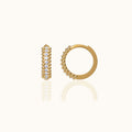 Delicate CZ Retro Hoop Earrings