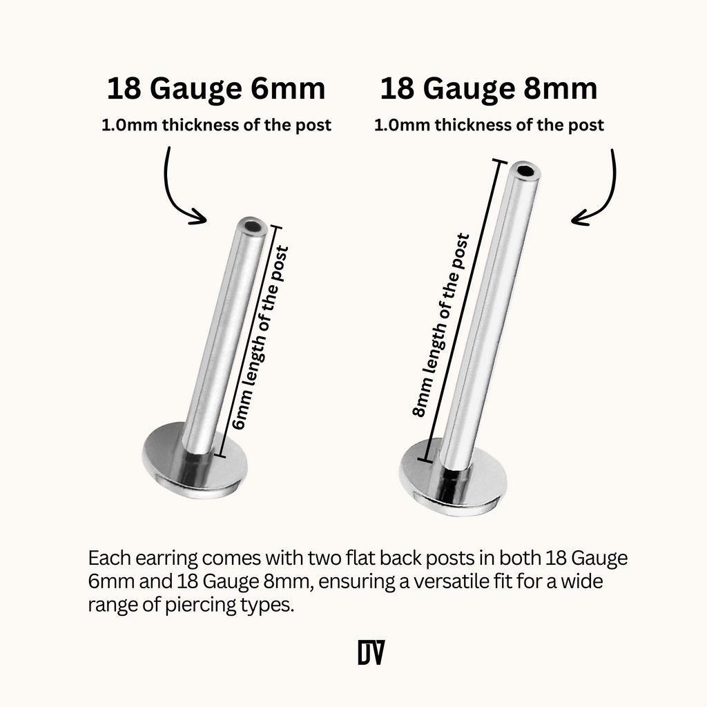 Classic Pink CZ 3mm Threadless Labret Titanium Flat Back Earring