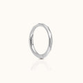 Geometric Cut Clicker Titanium Hinged Hoop Earring