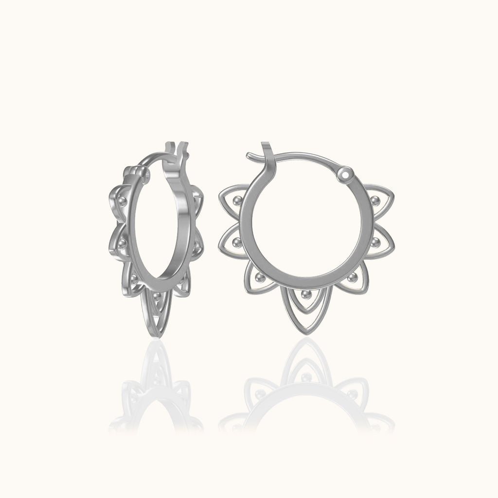 Large Lace Hoop Earrings