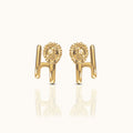 Lion Head Byzantine Stud Earrings