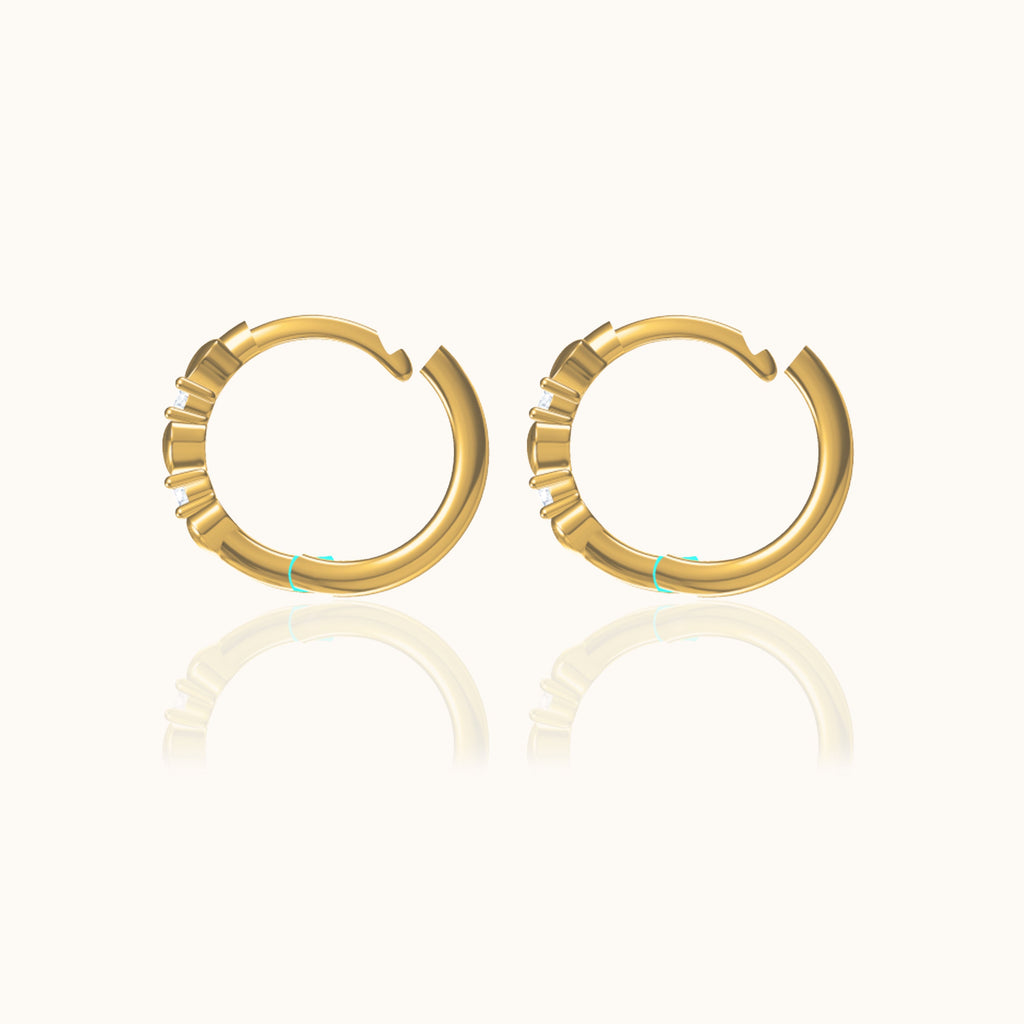 Mini Heart Hoop Earrings