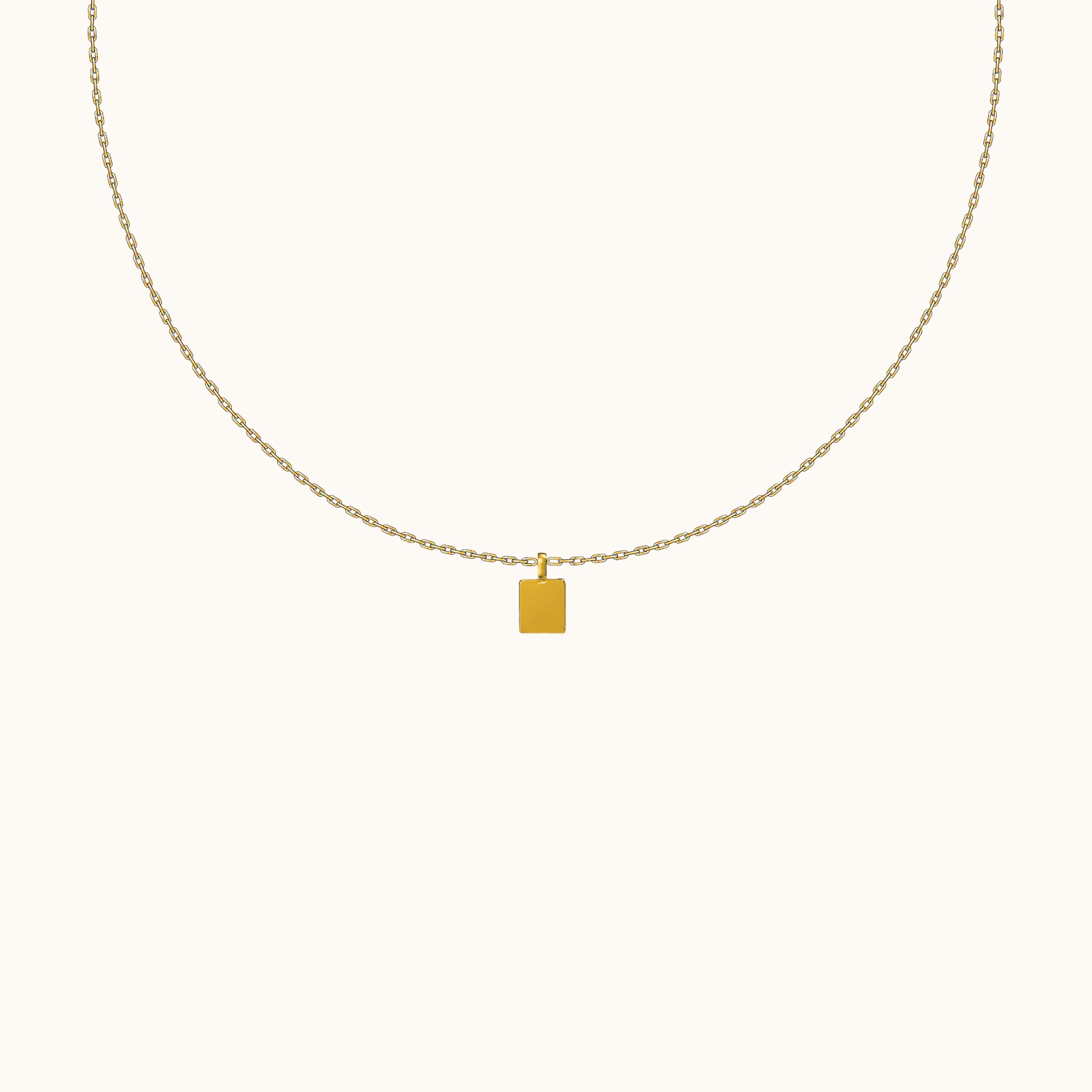 Square Tag Necklace