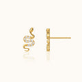 Snake CZ Stud Earrings