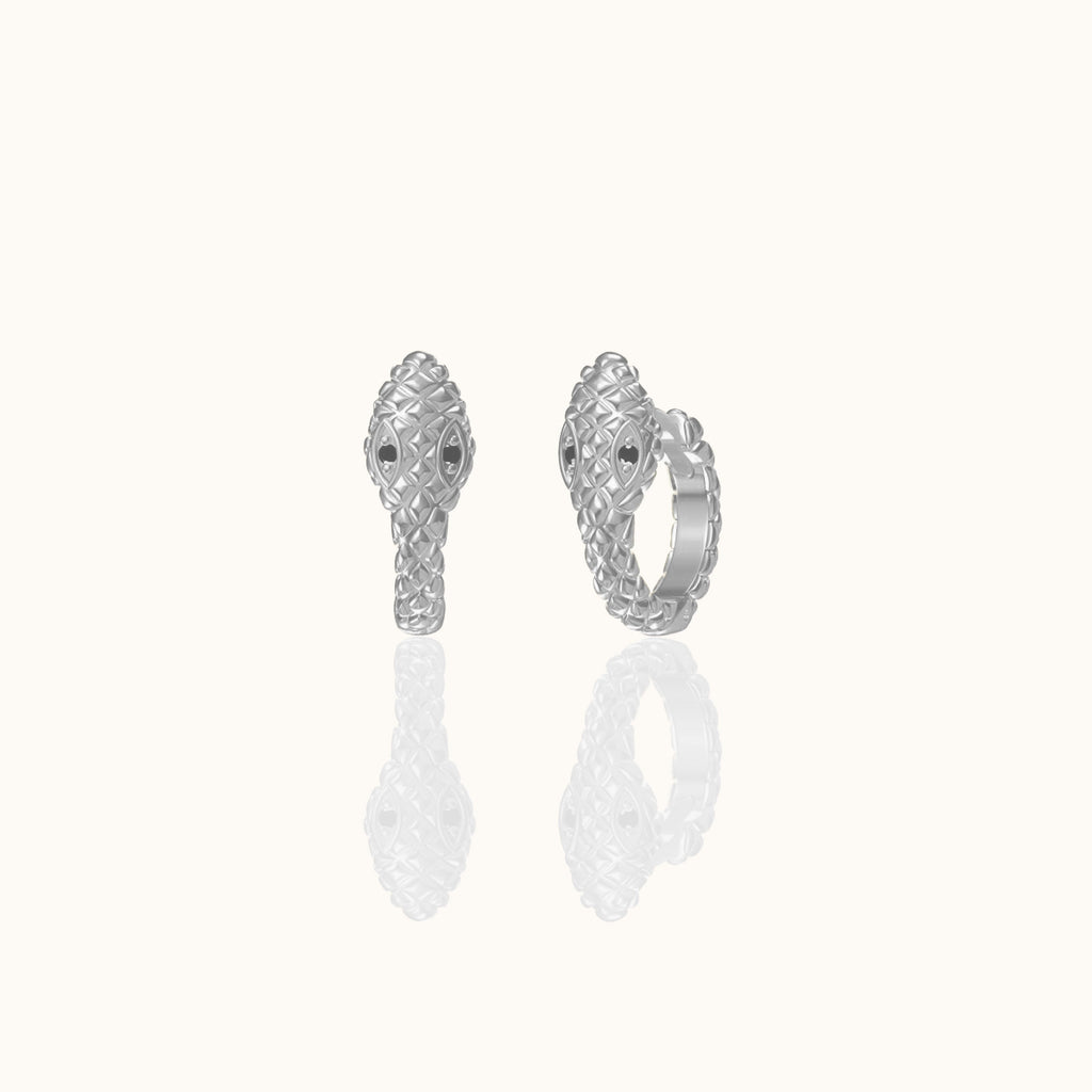 Snake Huggie Hoop Earrings
