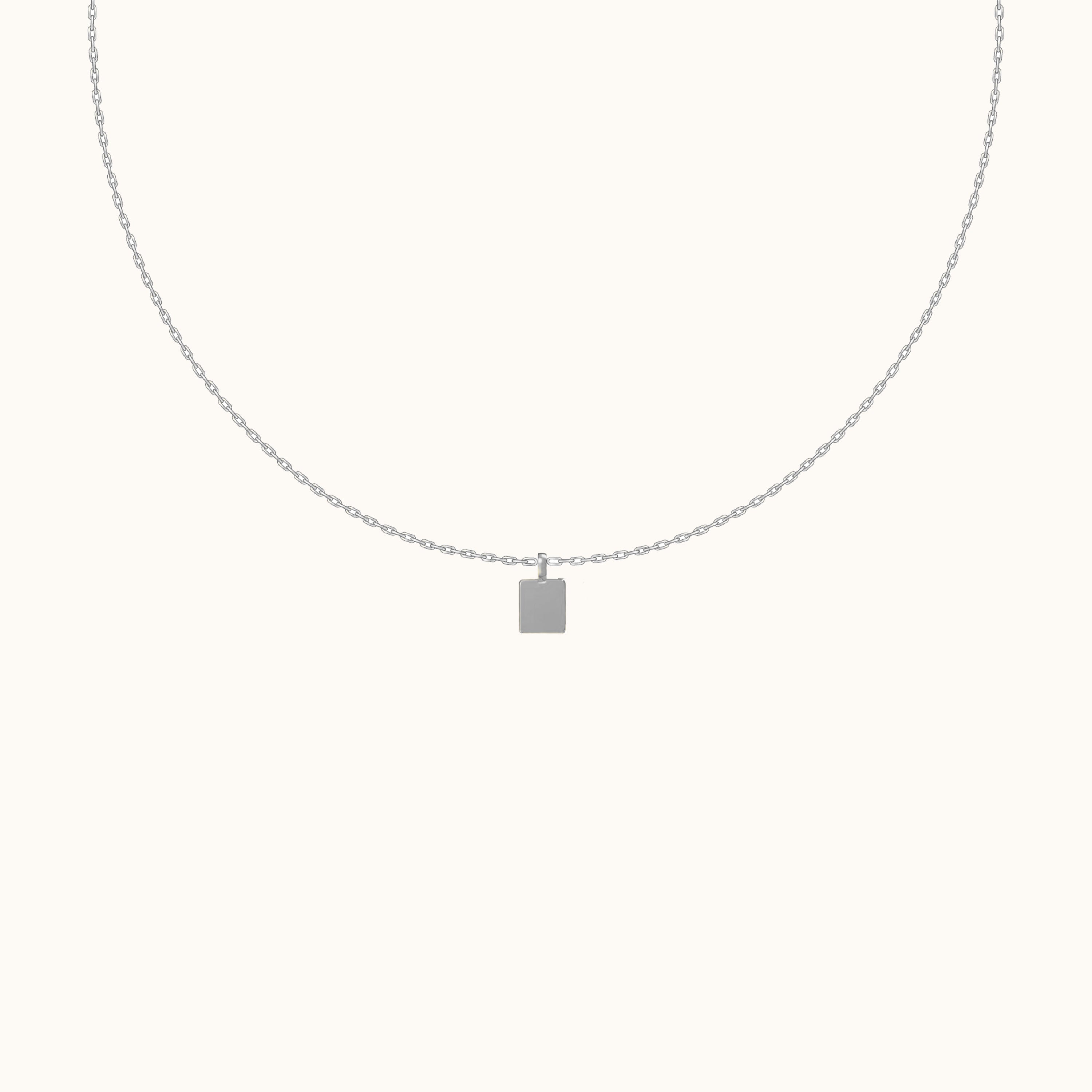 Square Tag Necklace