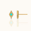 Turquoise Evil Eye Stud Earrings